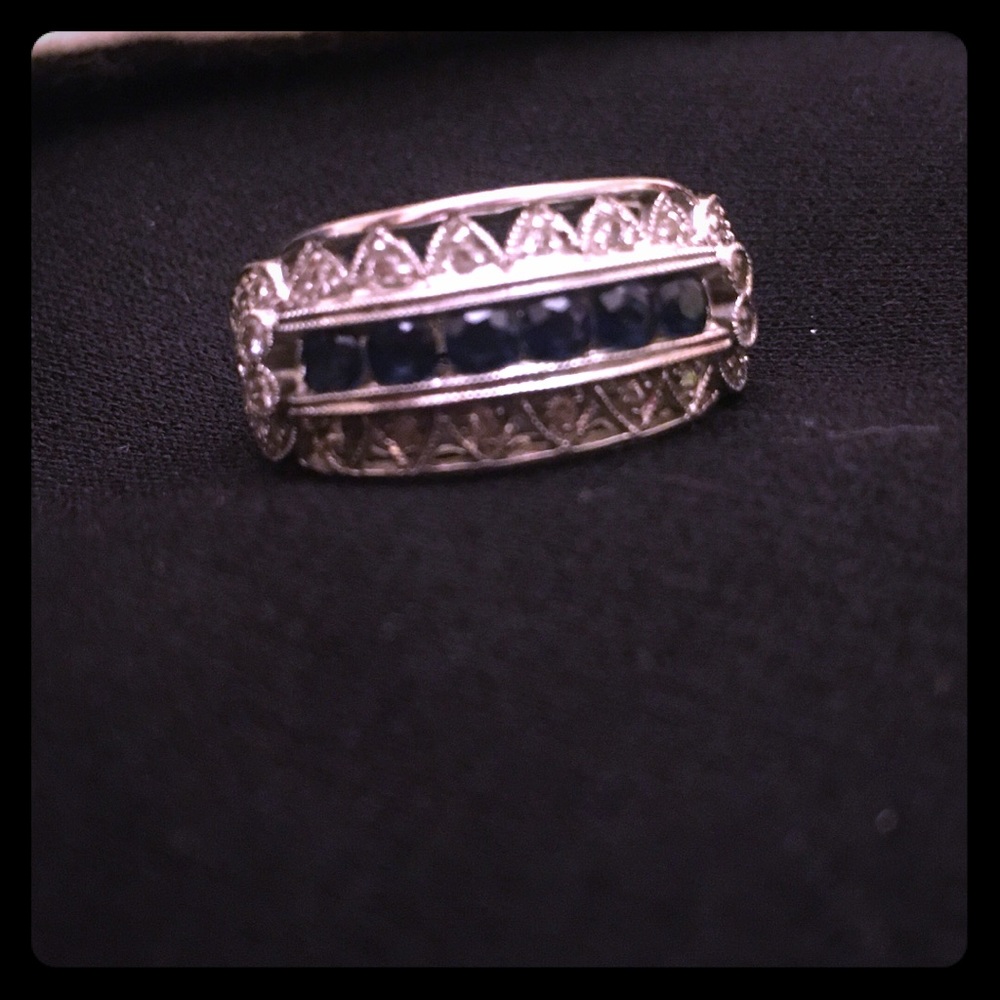 Sapphire and diamonds